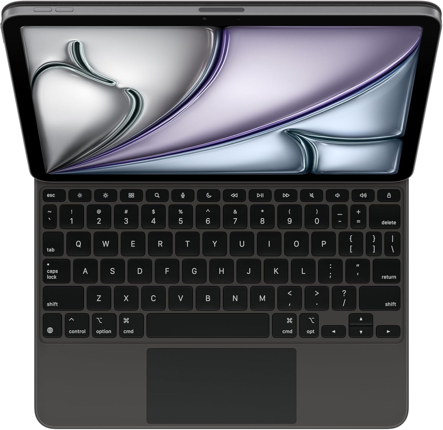 Apple Magic Keyboard: Teclado y Funda para iPad Air de 11 Pulgadas (M2 y M3) y iPad Air (4ª y 5ª Generación), Idioma Inglés Estadounidense — Negro